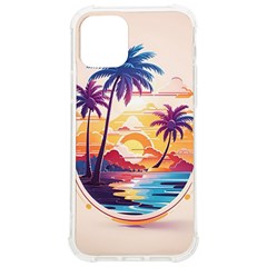 Nature Tropical Palm Trees Sunset Iphone 12/12 Pro Tpu Uv Print Case by uniart180623