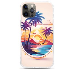 Nature Tropical Palm Trees Sunset Iphone 12 Pro Max Tpu Uv Print Case by uniart180623