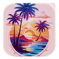 Nature Tropical Palm Trees Sunset Stacked Food Storage Container by uniart180623