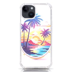 Nature Tropical Palm Trees Sunset Iphone 14 Tpu Uv Print Case by uniart180623