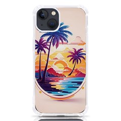 Nature Tropical Palm Trees Sunset Iphone 13 Tpu Uv Print Case by uniart180623