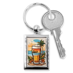 Beach Summer Drink Key Chain (rectangle) by uniart180623