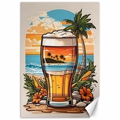 Beach Summer Drink Canvas 12  X 18  by uniart180623