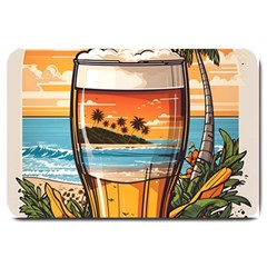 Beach Summer Drink Large Doormat by uniart180623