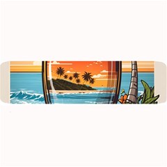 Beach Summer Drink Large Bar Mat by uniart180623