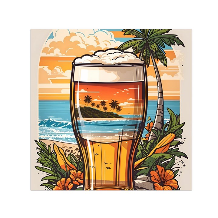 Beach Summer Drink Square Satin Scarf (30  x 30 )