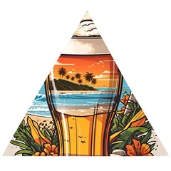 Beach Summer Drink Wooden Puzzle Triangle by uniart180623