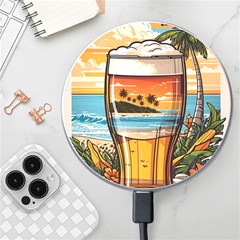 Beach Summer Drink Wireless Fast Charger(white) by uniart180623