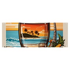 Beach Summer Drink Banner And Sign 8  X 3  by uniart180623