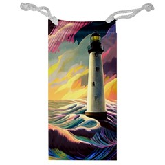 Lighthouse Colorful Abstract Art Jewelry Bag by uniart180623