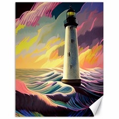 Lighthouse Colorful Abstract Art Canvas 18  X 24  by uniart180623