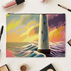 Lighthouse Colorful Abstract Art Cosmetic Bag (xl) by uniart180623