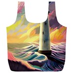 Lighthouse Colorful Abstract Art Full Print Recycle Bag (XXXL) Back