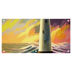 Lighthouse Colorful Abstract Art Banner And Sign 4  X 2  by uniart180623