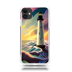 Lighthouse Colorful Abstract Art Iphone 11 Tpu Uv Print Case by uniart180623