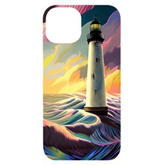 Lighthouse Colorful Abstract Art Iphone 14 Black Uv Print Case