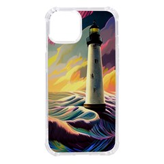 Lighthouse Colorful Abstract Art Iphone 14 Tpu Uv Print Case by uniart180623