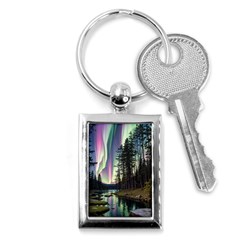 Northern Lights Aurora Borealis Key Chain (rectangle) by uniart180623