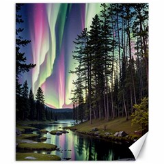 Northern Lights Aurora Borealis Canvas 8  X 10  by uniart180623