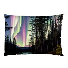 Northern Lights Aurora Borealis Pillow Case by uniart180623