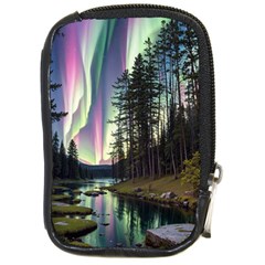 Northern Lights Aurora Borealis Compact Camera Leather Case by uniart180623