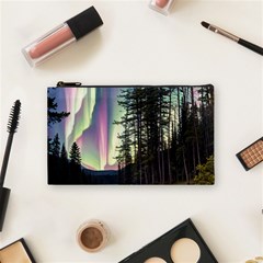 Northern Lights Aurora Borealis Cosmetic Bag (small) by uniart180623