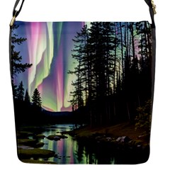 Northern Lights Aurora Borealis Flap Closure Messenger Bag (s) by uniart180623