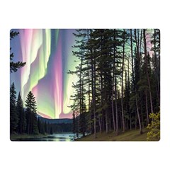 Northern Lights Aurora Borealis Two Sides Premium Plush Fleece Blanket (mini) by uniart180623