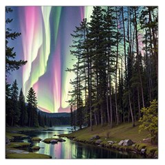 Northern Lights Aurora Borealis Square Satin Scarf (36  X 36 ) by uniart180623