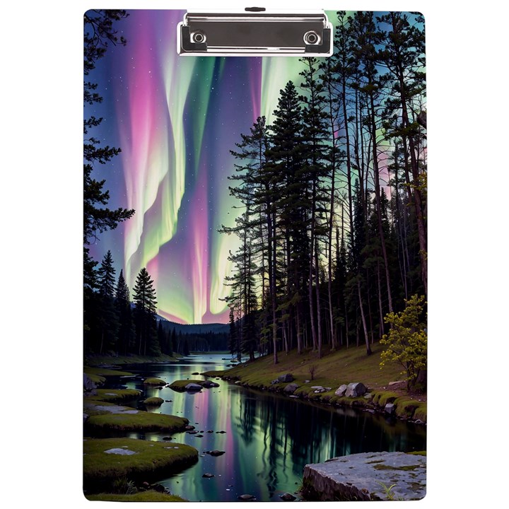 Northern Lights Aurora Borealis A4 Acrylic Clipboard