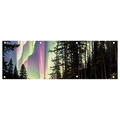 Northern Lights Aurora Borealis Banner And Sign 9  X 3  by uniart180623