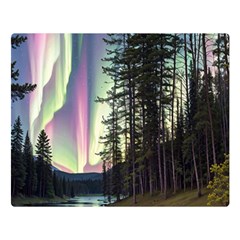 Northern Lights Aurora Borealis Premium Plush Fleece Blanket (large) by uniart180623