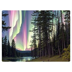 Northern Lights Aurora Borealis Two Sides Premium Plush Fleece Blanket (extra Small) by uniart180623