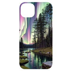 Northern Lights Aurora Borealis Iphone 14 Plus Black Uv Print Case