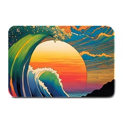 Waves Rainbow Sea Plate Mats by uniart180623