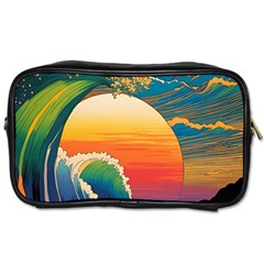 Waves Rainbow Sea Toiletries Bag (two Sides) by uniart180623