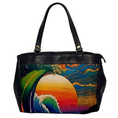 Waves Rainbow Sea Oversize Office Handbag by uniart180623