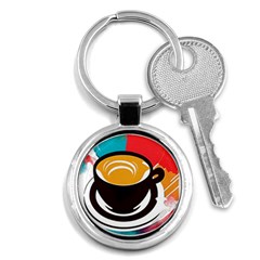 Coffee Tea Cappuccino Key Chain (round) by uniart180623