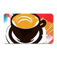 Coffee Tea Cappuccino Magnet (rectangular) by uniart180623