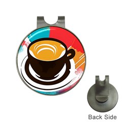 Coffee Tea Cappuccino Hat Clips With Golf Markers by uniart180623