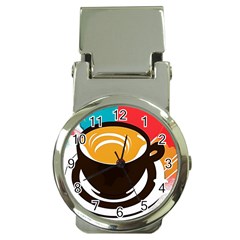 Coffee Tea Cappuccino Money Clip Watches by uniart180623