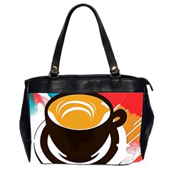 Coffee Tea Cappuccino Oversize Office Handbag (2 Sides) by uniart180623