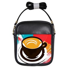 Coffee Tea Cappuccino Girls Sling Bag by uniart180623