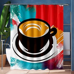 Coffee Tea Cappuccino Shower Curtain 60  X 72  (medium)  by uniart180623