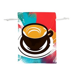 Coffee Tea Cappuccino Lightweight Drawstring Pouch (m) by uniart180623