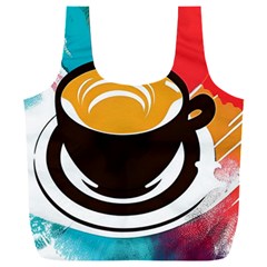 Coffee Tea Cappuccino Full Print Recycle Bag (xxl) by uniart180623