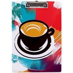 Coffee Tea Cappuccino A4 Acrylic Clipboard by uniart180623