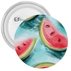 Watermelon Fruit Juicy Summer Heat 3  Buttons by uniart180623