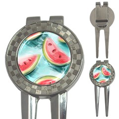 Watermelon Fruit Juicy Summer Heat 3-in-1 Golf Divots by uniart180623