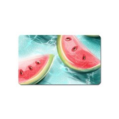 Watermelon Fruit Juicy Summer Heat Magnet (name Card) by uniart180623